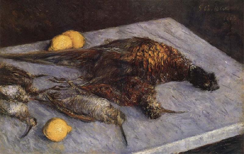 Gustave Caillebotte Some pheasant and woodcock on the marble Germany oil painting art